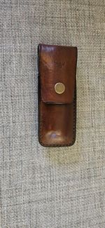 Leather Belt Pouch for Pocket Knife, Hand Crafted