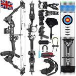 X8 Archery Compound Bow Set 20-70lbs Adjustable Archery Bow Hunting Target RH