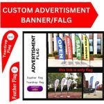 CUSTOM PRINTED PERSONALISED Feather, Teardrop FLAG /Event BANNER  -Free Design