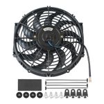 7-12Inch 80W 12V Universal Push / Pull Car Electric Slim Radiator Cooling Fan