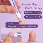 3-in-1 Cuticle Oil Pen Nail Oil Cuticle Pusher Dead Skin Remover Ceramic Tip