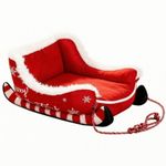 Sled Pet Bed Padded Sled-Shaped Pet Bed Soft for Living Room, Cats, Small Pets
