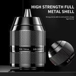Keyless Drill Chuck Metal Heavy Duty 1/2-20 UNF Threaded 0.8-10mm Capacity Tool