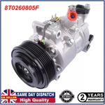 Air Con AC Compressor Pump for Audi A4 B8 A5 Q5 8RB 2.0 TDI Quattro 8T0260805F