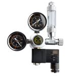 Aquarium System Dual Gauge Co2 Pressure Regulator Bubble Counter Solenoid