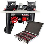 Excel Bench Top Router Table 240V/1500W With 35 Piece 1/2" Router Cutter Bit Set