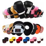 MAXSTRENGTH Boxing Gloves Pads & 4.5m Hand Wraps Set | MMA Muay Thai Training