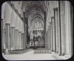 Glass Magic Lantern Slide NAVE SALISBURY CATHEDRAL C1890 PHOTO ENGLAND