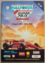 BIRMINGHAM 28/29 Aug 1988 Super Prix F3000 Championship Round 8 A4 Programme
