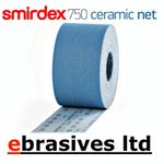 Smirdex 750 Ceramic Net sanding roll 115mm x 25m hook & loop
