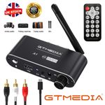 UK Bluetooth 5.2 Receiver Audio Wireless HiFi Music Adapter AUX RCA USB For Mic