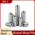 304 Stainless Steel Round Head Parallel Pins With Internal Thread Length 5–100mm