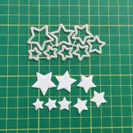 🇬🇧 8x STARS, METAL CUTTING DIE, CARD MAKING, SCRAP-BOOKING.
