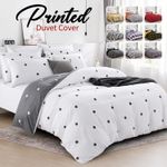 Reversible Duvet Cover Bedding Set Printed Quilt Covers Single Double King Sizes