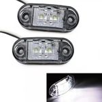 2x 12v 4 Smd Led Front Side Marker White Lights Trailer Caravan Truck Van Dot