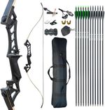 30--70LBS Takedown Recurve Bow Set Archery Hunting Arrows Bow Case Outdoor Sport