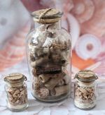 ​3 Decorative Glass Jars Seashells Rope Bamboo Aquatic Venue Coastal Beach Good