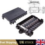 8 Way HEAVY DUTY Power Distribution Fuse Box Block Mega & Midi Fuses 12V & 24V