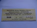 Ticket Stub - MANCHESTER UNITED V LIVERPOOL DIVISION 1 - 1991-92