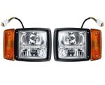 Pair Front Headlight Headlamp Head Light for JCB Telehandler Telescopic Forklift
