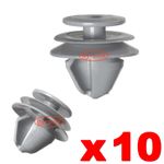 WHEEL ARCH TRIM CLIPS FOR NISSAN QASHQAI J11 FRONT EXTERIOR FLARE GREY PLASTIC