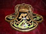Inkwell Flower Art Deco Style Art Nouveau Style Porcelain Bronze Ceramic