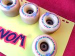 Kryptonics classic longboard wheels 70mm 82a vintage 90's & Bones Bearings USED