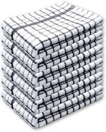 6x Large Terry Tea Towels 45x65cm – 100% Cotton Luxury Check Soft Kitchen Towels