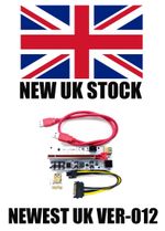 UK VER012 PCI-E Riser Card PCIe 1x to 16x USB 3.0 Data Cable Bitcoin Mining A+++