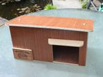 wooden hedgehog house home garden animal shelter for visiting hedgehog