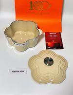 Le Creuset 2.25qt Enameled Cast Iron Flower Cocotte Oven in Dune Almond