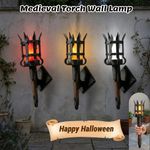 Retro Medieval Torch Wall Lamp Fake Torch Wall Sconce Party Flame Torch Lights