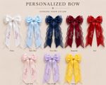 Personalised School Leavers 2026 Hair Bow Ribbon Bow Gift Name Custom Girls