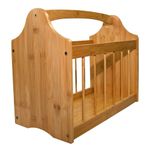 MAGAZINE WHITE RACK HOLDER STYLISH CURVED NEWSPAPER BASKET INSET HANDLES STORAGE