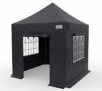 HERCULES  3m x 3m HEAVY DUTY GAZEBO - ZIP UP SIDES - WINDOW BLINDS - WATERPROOF
