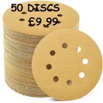 SANDING DISCS 125mm 8 HOLE 5 inch GOLD TRADE QUALITY Hook & Loop 40 - 800 GRIT