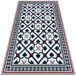 Vinyl Carpet Floor Rug Mat Home Decor Living Room  100x150 floral diamonds