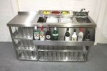 Modular Cocktail Station, Insulated Ice Well & Bar Sink With Shelving 