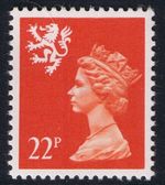 GB SG S66 MNH MINT Scotland 22p Bright Orange-Red PP Regional Machin Definitive