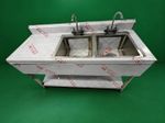 Commercial Kitchen Double Bowl Sink With Left Hand Drainer 1500x600mm/5ft 1.5m