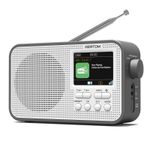 DAB+ FM Portable Radio Speaker Bluetooth Rechargeable AZATOM Aspire G2 Grey (R)