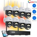 ZOSI CCTV Camera System Outdoor Home Security Wireless 2-Way Audio WiFi UHD NVR