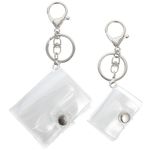  2 Pcs Photo Album Keychain Keyring Holder Mini Clear Keyrings for Photos