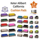 KETER ALLIBERT CALIFORNIA CUSHION 2 SEATER RATTAN GARDEN FURNITURE SOFA ARMCHAIR
