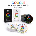 Google Review NFC Sticker 10cm Acrylic Smart Tap Table Sign For Business Owner