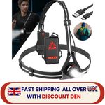 Running Lights for Runners Chest LED Lamp USB Running Torch Light Waterproof UK