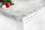 Calacatta Marble Round Edge Laminate Kitchen Worktops