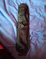 Black Nylon 2 pouch attachment for rucksack strap.