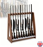 Heavy Duty Gun Rack Wooden Freestanding Rifle Racks Shotgun Rack Adjustable