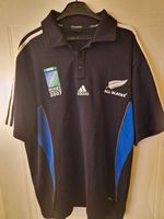 adidas New Zealand All Blacks RWC 2007 Polo Shirt Clima365 Black 42/44